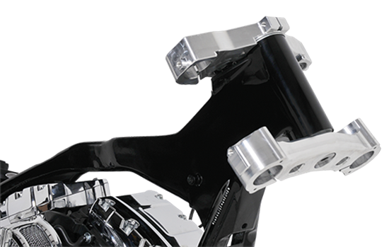 Picture of FL Touring Bike Platforms 2014-2016 with 30” wheel Long Neck Rake Kit.