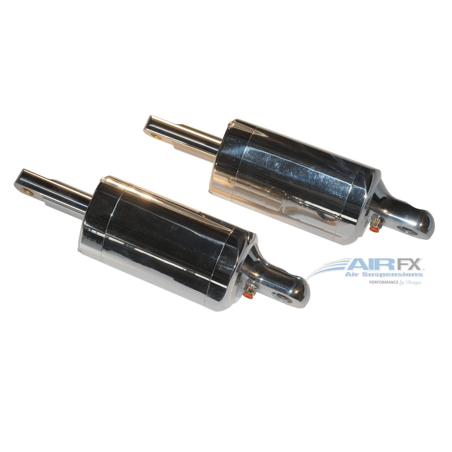 Rear magnum shock pair with polished finish, 4 inch stroke, 9.25-13.25 inch pin to pin travel. Fits 2000-2008 Harley FL/Touring Models with modified rear fender 2009-2018 Harley - FXA-2010-P-S [+$1,155.00]